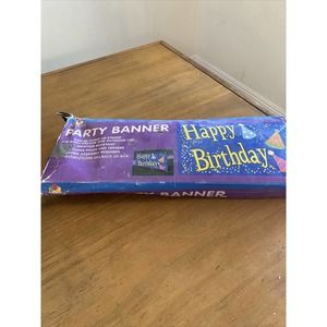 Vintage Happy Birthday Party Banner By Plan A Party Comes With Poles And Tethers